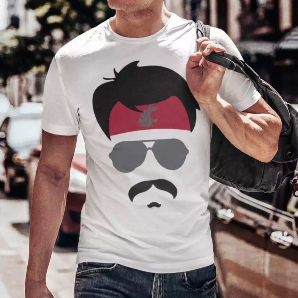 Minshew Cougar White tee - adult unisex -WSU vibes